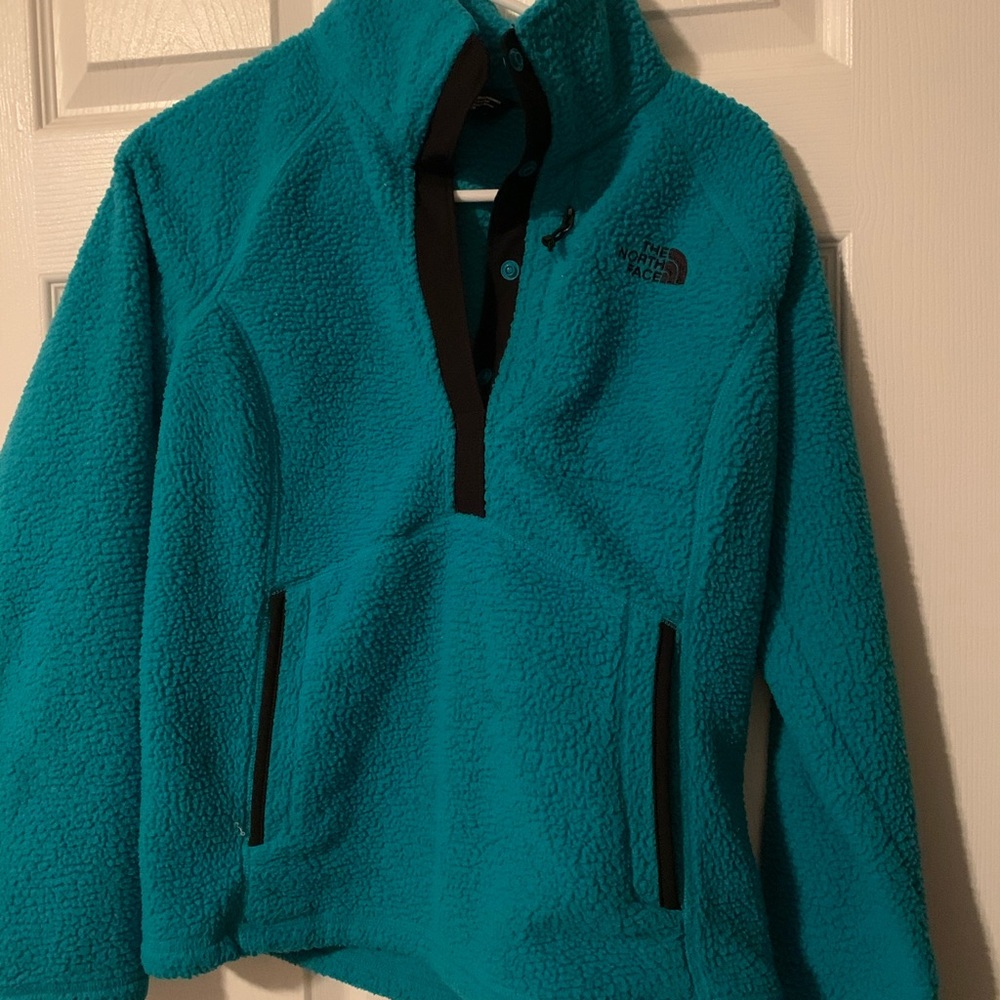 Blue North Face coat